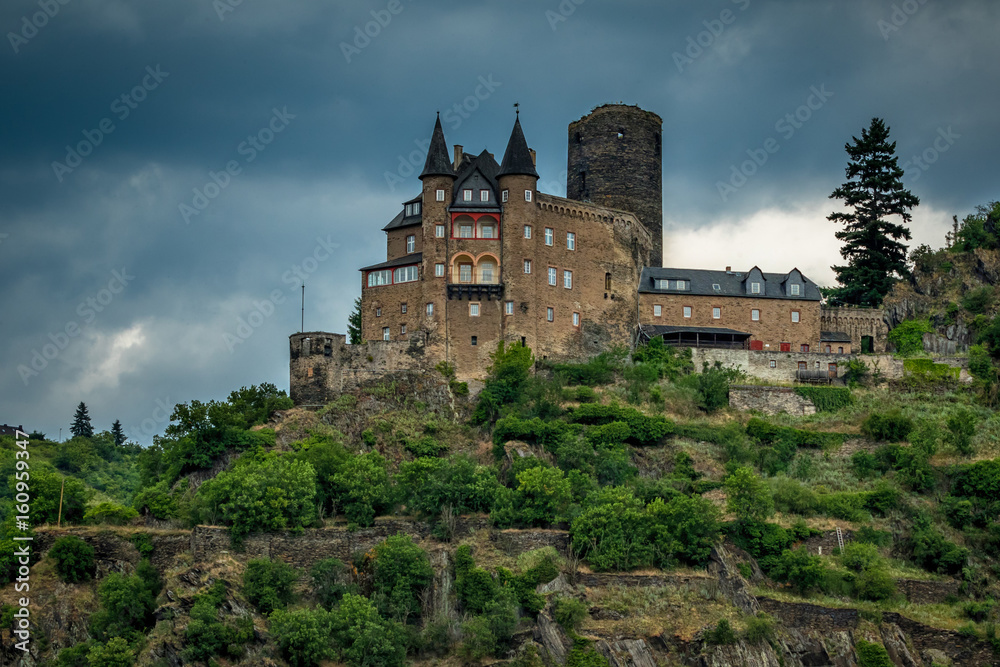 Castles on the Rhine river, Germany