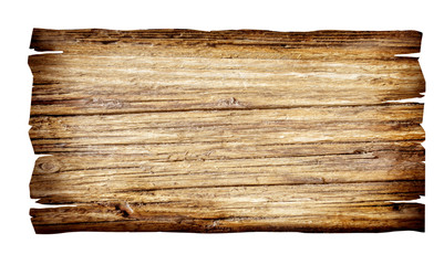close up of an empty wooden sign