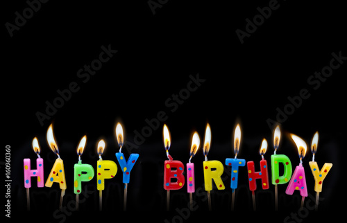 Photography happy birthday candles