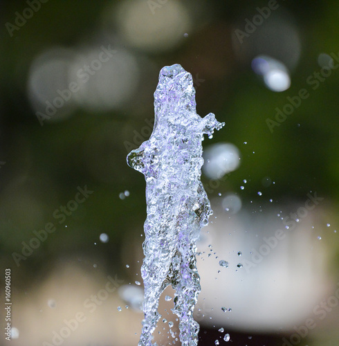 drops of water from fountain