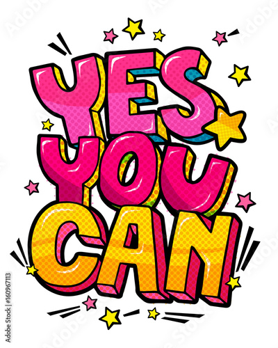 Yes you Can Message word bubble