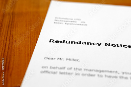 Quadro su tela A letter on a wooden table - redundancy notice