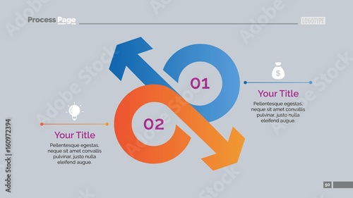 Two Opposing Arrows Slide Template