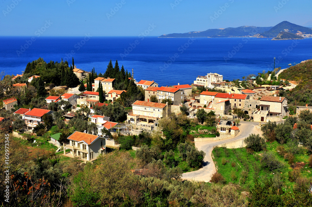 Scenic view of an village near Budva, Montenegro