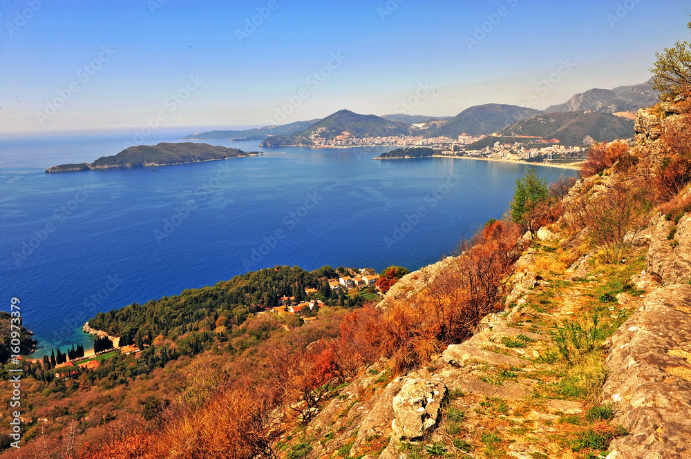 Beautiful seascape of Montenegro riviera