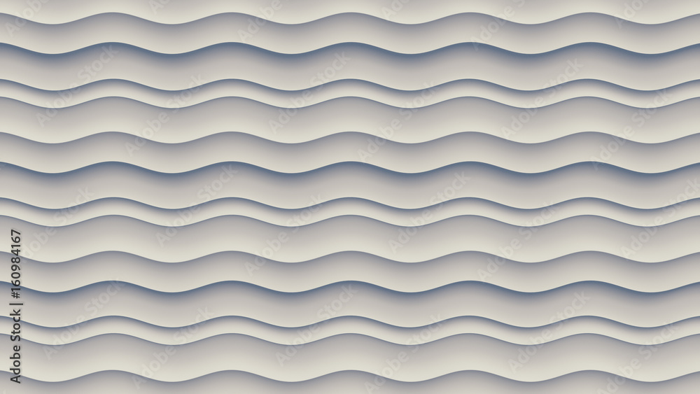 White wave band abstract surface pattern. 3d rendering White wave band abstract surface pattern. 3d rendering