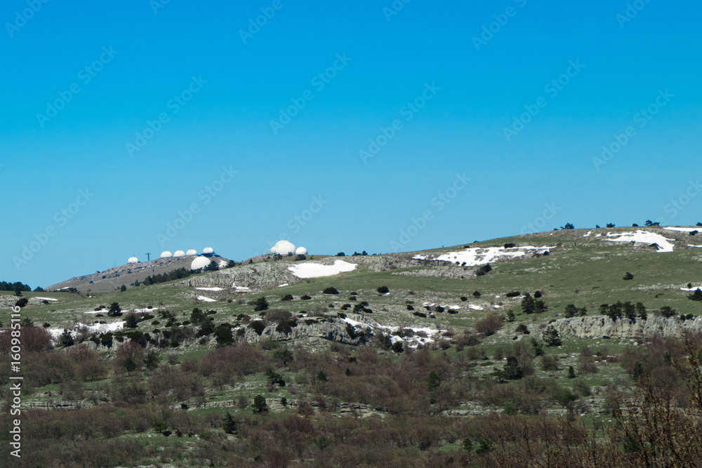 Russian military bases on the top of the Ai-Petri mountain in the Crimea