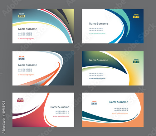 Vector professional, designer horizontal personal business card