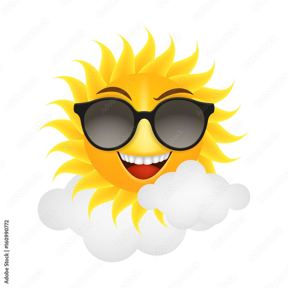 Smiling Sun and cloud