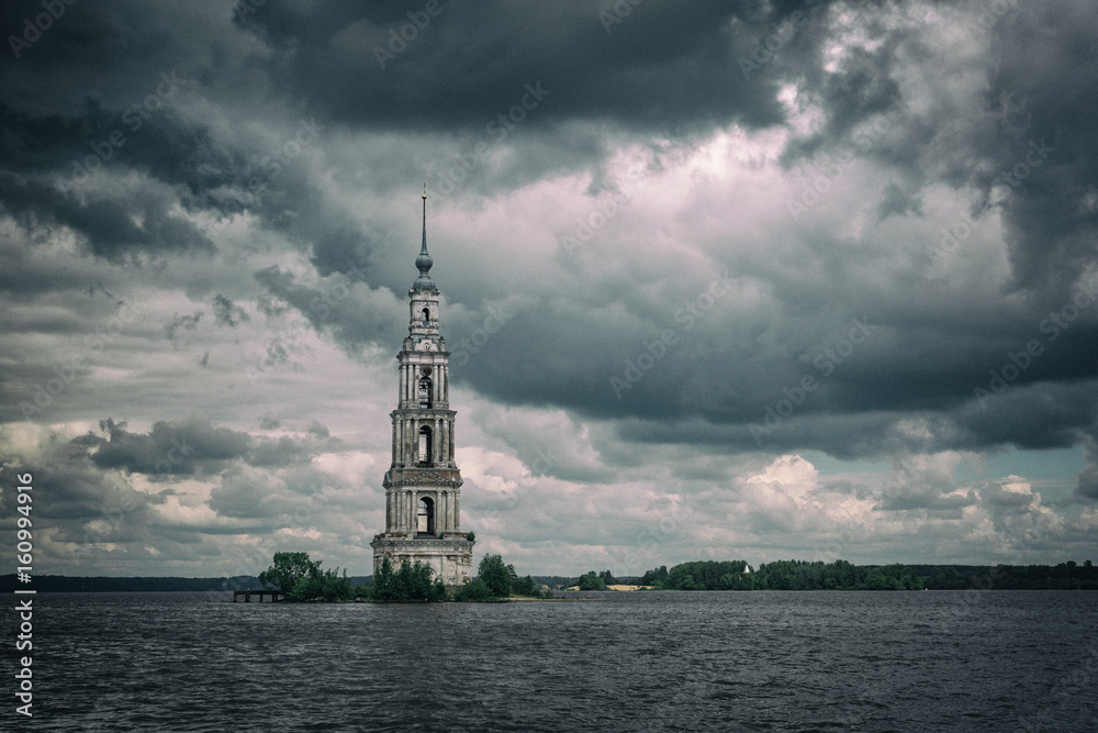 Belltower of the St. Nicholas Cathedral, Kalyazin, Russia