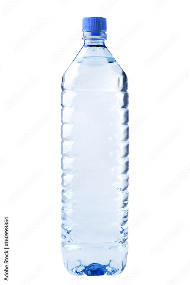 bottle transparent plastic, clipping path, disposable container on white background isolated bottle transparent plastic, clipping path, disposable container on white background isolated