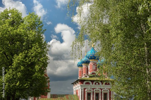The church of Dimitri on blood on the bank of the Volga River, the temple of the Uglich Kremlin, the place of the murder of Tsarevich Dimitry Uglich