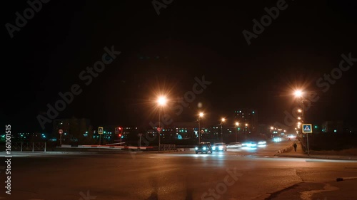 night Vorkuta. Russia. timelaps photo