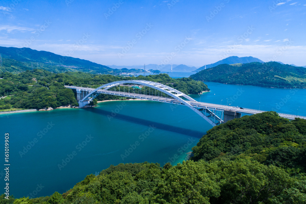 大三島橋（しまなみ海道） 空撮