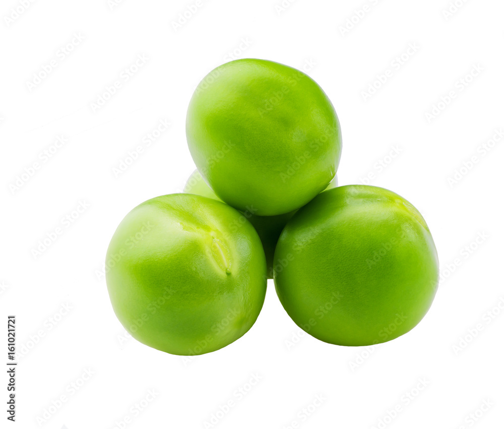 Green peas isolated on the white background Green peas isolated on the white background