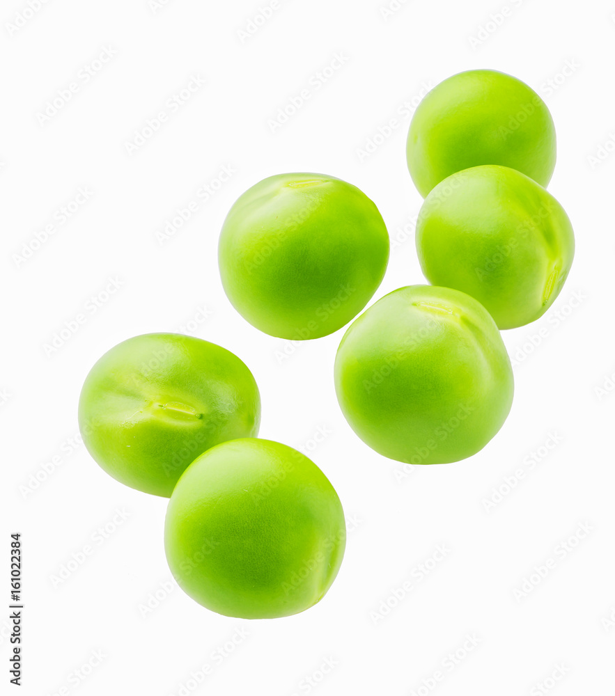 Green peas isolated on the white background Green peas isolated on the white background