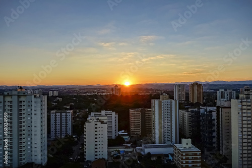 City Sao Jose dos Campos  SP   Brazil  at sunset photo