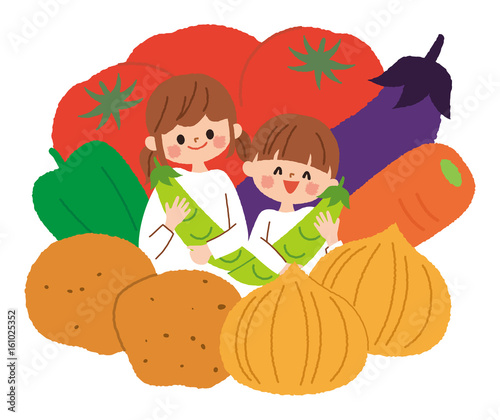 子供　食育　イラスト