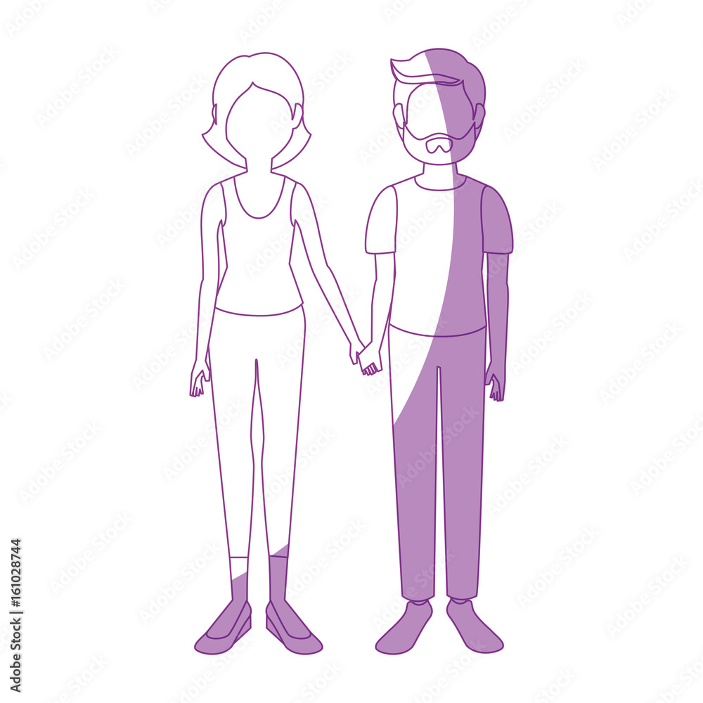 young couple cartoon icon vector illustration graphic design young couple cartoon icon vector illustration graphic design