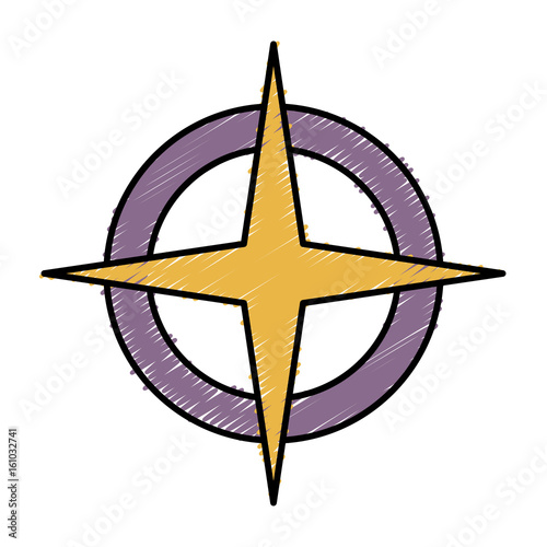 location star icon over white background vector illustration