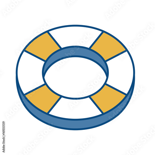 safety float icon over white background vector illustraiton