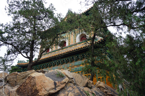 View of the landmark Summer Palace, a complex of historic buildings and gardens in Beijing © eqroy