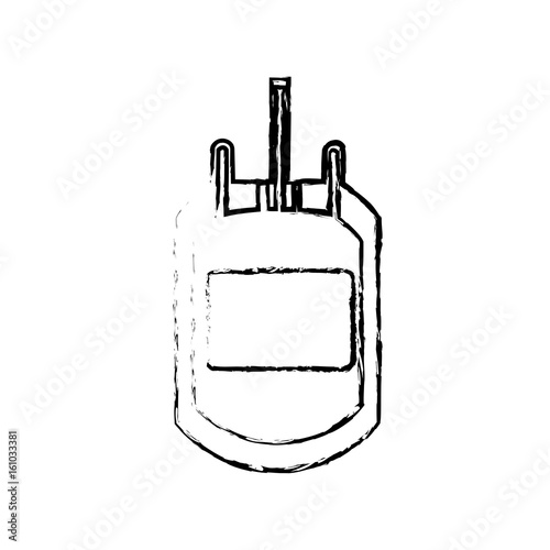 plastic bag blood transfusion donation care vector illustration