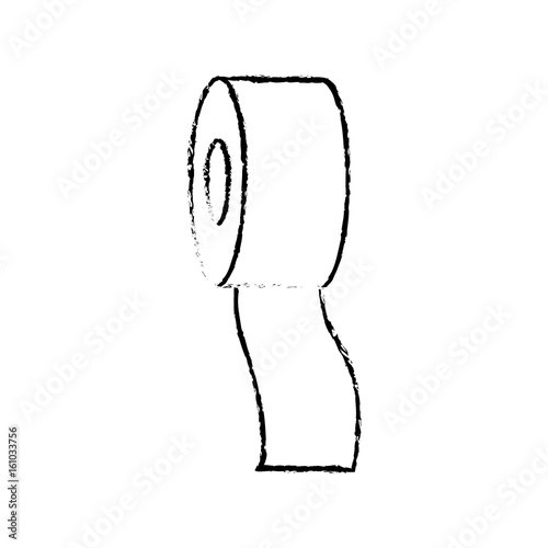 drawing bandage roll medical help equipment vector illustration