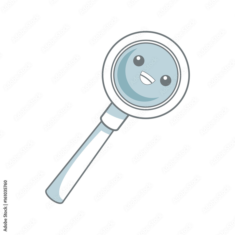 kawaii magnifier search loupe discovery find zoom vector illustration kawaii magnifier search loupe discovery find zoom vector illustration