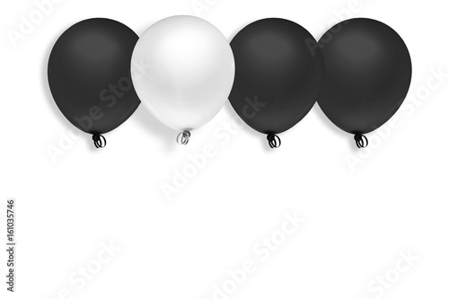 black and white balloon 