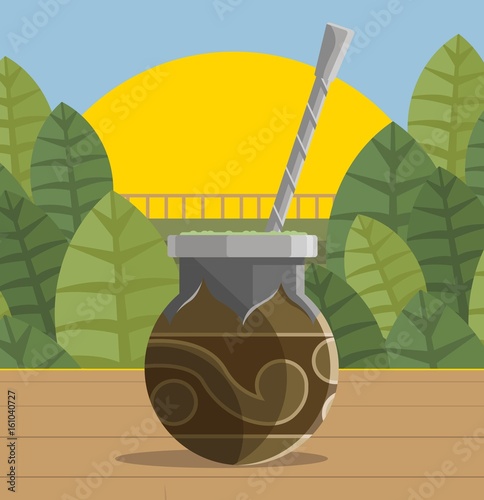 traditional yerba mate hot beverage