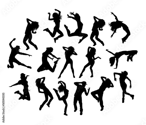 Hip Hop and Breakdance Set, art vector silhouettes design
