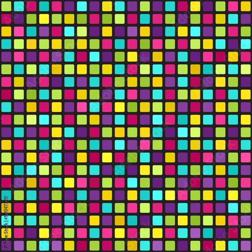 Multicolor square pattern. Seamless vector geometric background