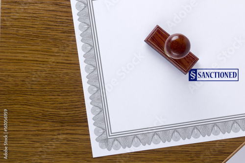 Foto Certificate form and stamp sanctioned