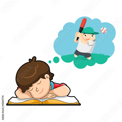 become a baseball player. dream big illustration
