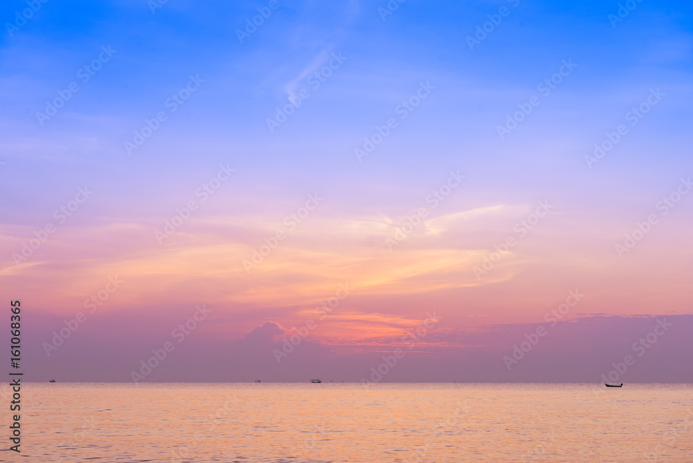 Sunrise at the Sea and cloudy sky Sunrise at the Sea and cloudy sky