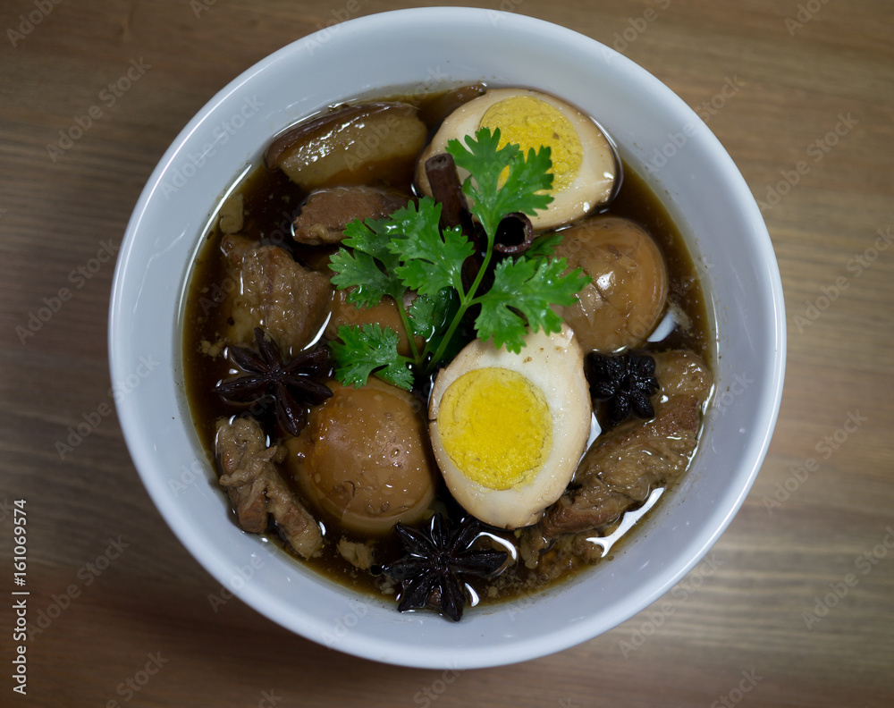 Eggs and pork in brown sauce frogs. Eggs and pork in brown sauce frogs.