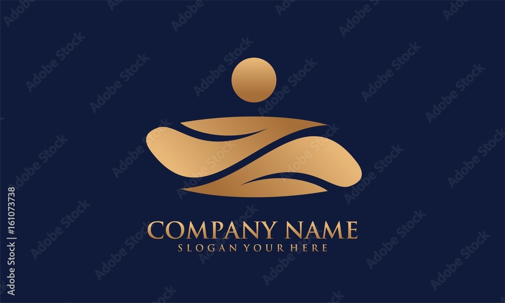 Fototapeta premium abstract yoga logo