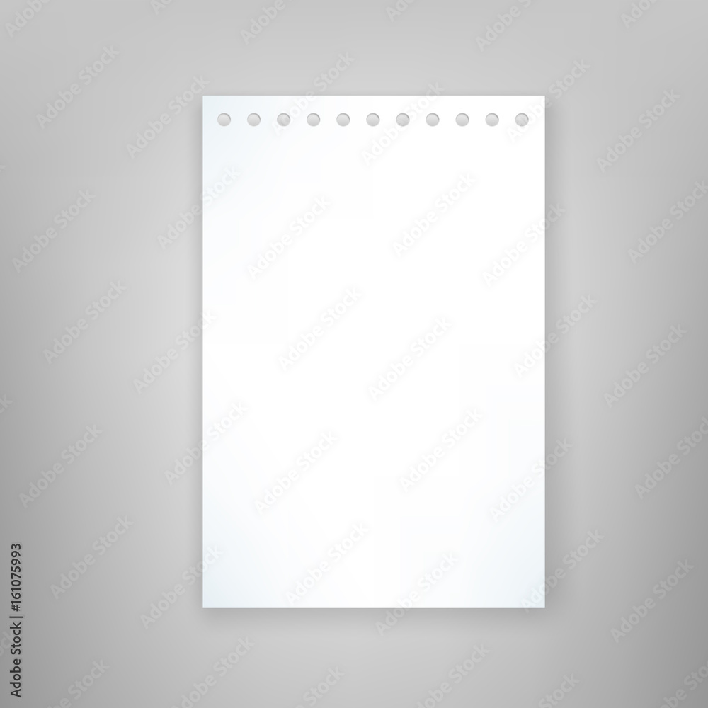 White paper sheet vector template on grey background. Vector illustration for branding. Mock-up for your design.
White paper sheet vector template on grey background. Vector illustration for branding. Mock-up for your design.