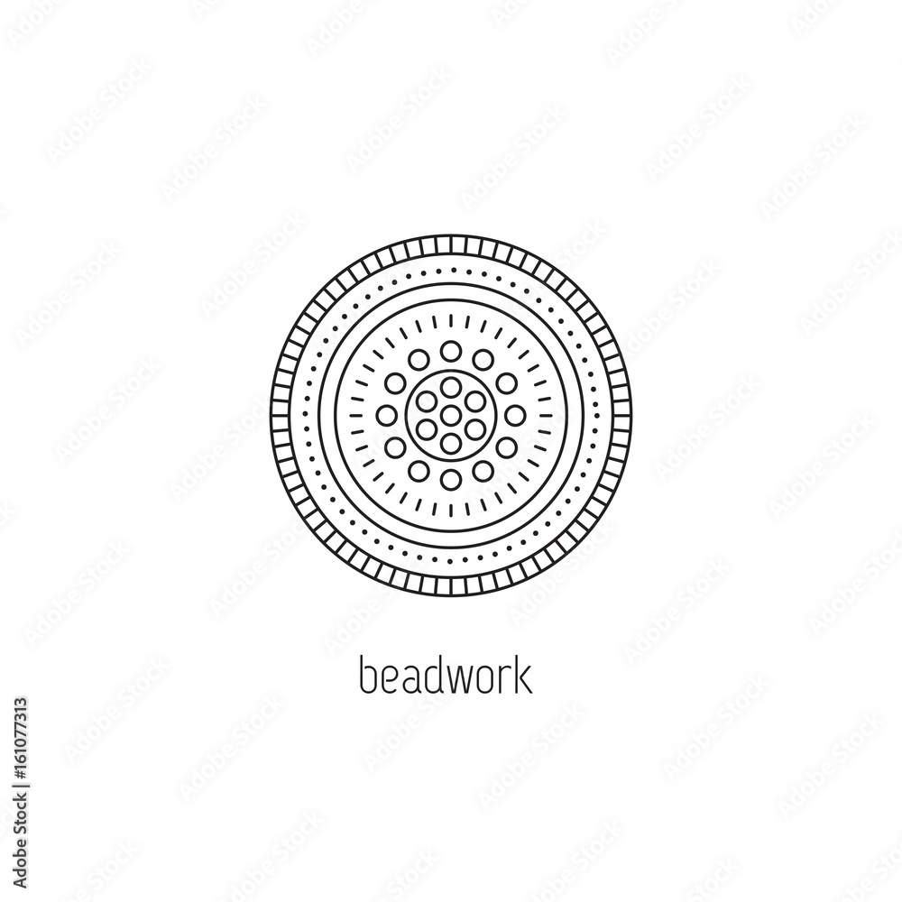 Beadwork line icon