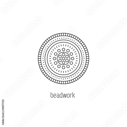 Beadwork line icon