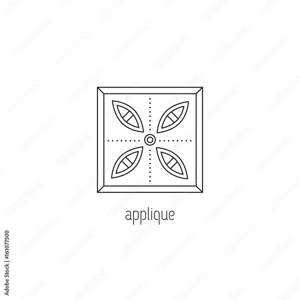 Applique line icon Applique line icon