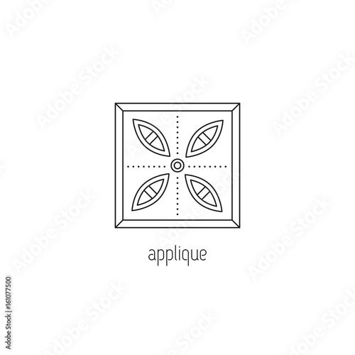 Applique line icon