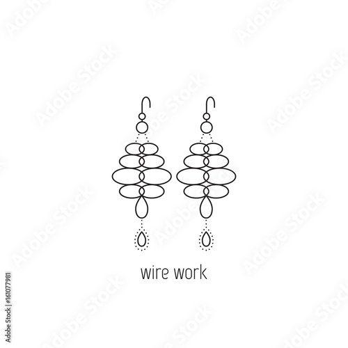 Wire wrapping line icon