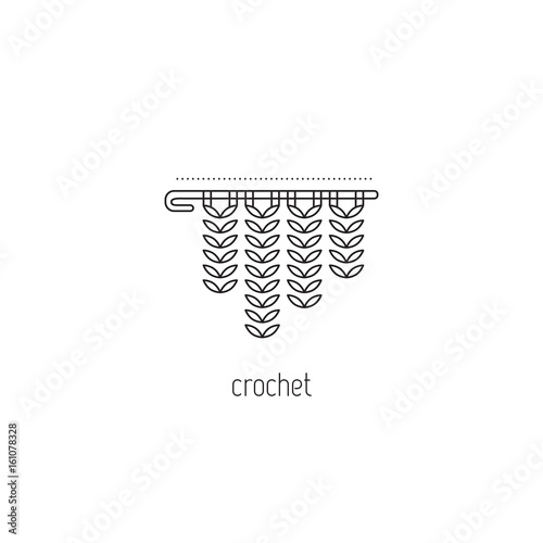 Crochet line icon