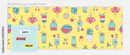 Summer background for social media