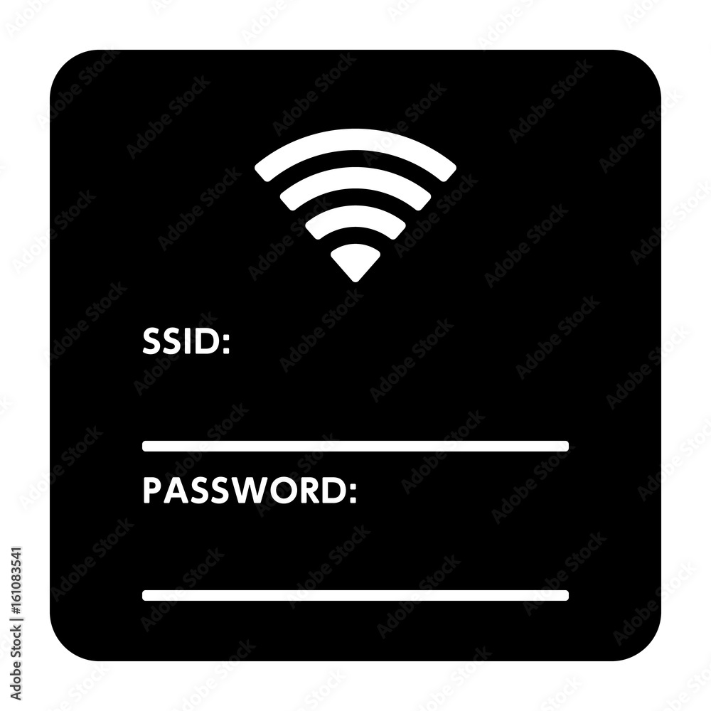 サイン Wi Fi Ssid Password 利用 可能 Stock ベクター Adobe Stock