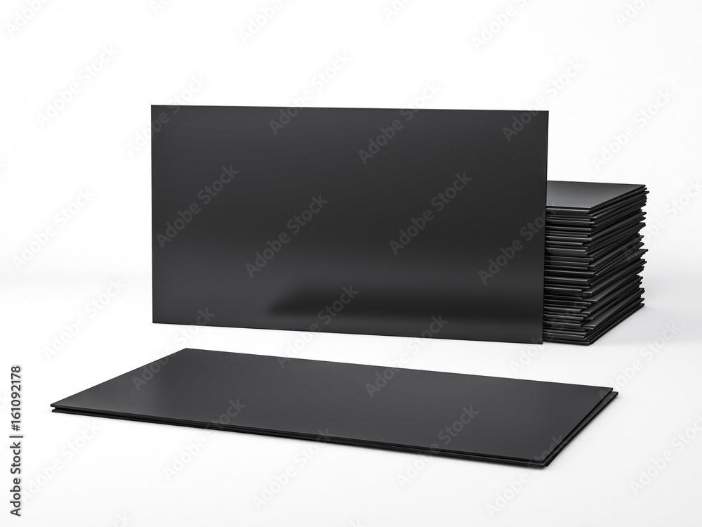 Blank business cards. Mock-up for branding identity. 3D rendering Blank business cards. Mock-up for branding identity. 3D rendering
