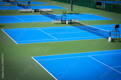 Obraz na plátně blue tennis court