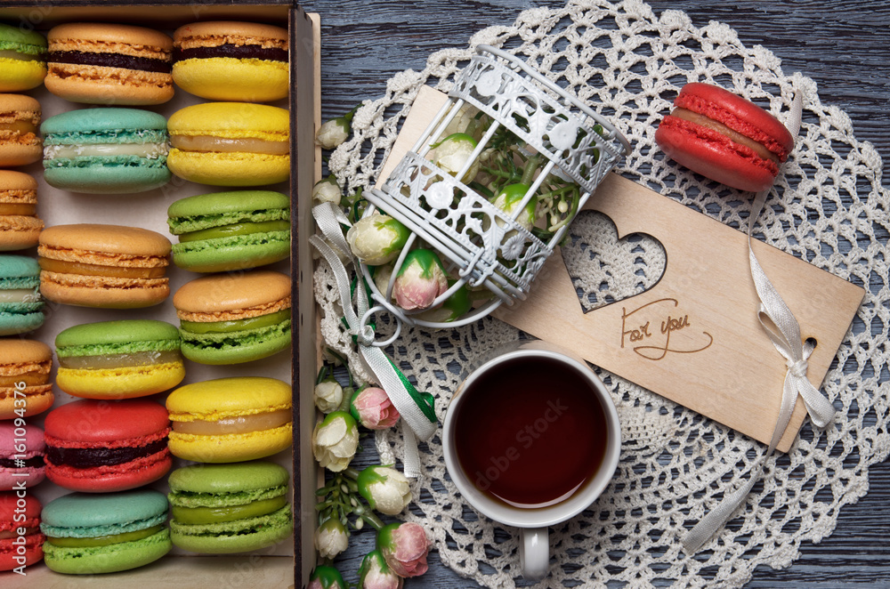 Macaroons in the box with Macaroons in the box with